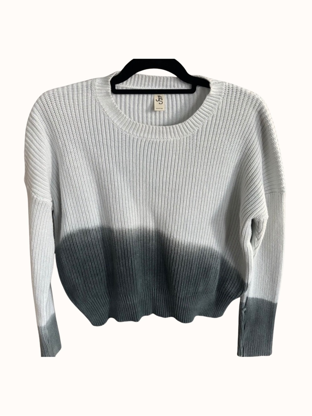 White and Gray Ombre Women's Sweater